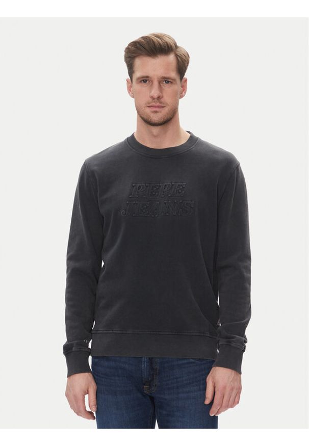 Pepe Jeans Bluza Darius PM582760 Czarny Regular Fit. Kolor: czarny. Materiał: bawełna
