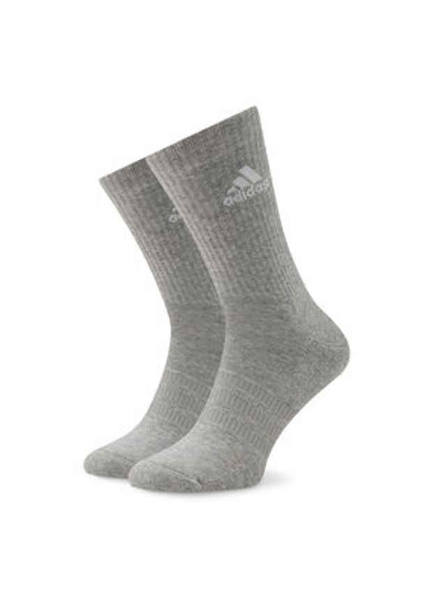 Adidas - adidas Skarpety długie Cushioned Crew Socks 3 Pairs IC1311 Szary. Kolor: szary. Materiał: bawełna