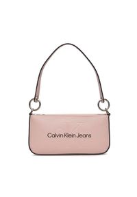 Calvin Klein Jeans Torebka Sculpted Shoulder Pouch25 Mono K60K610679 Różowy. Kolor: różowy. Materiał: skórzane