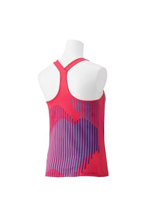 YONEX - Koszulka sportowa damska Yonex Us Open 2024. Kolor: czerwony. Materiał: poliester. Długość rękawa: bez rękawów. Styl: sportowy