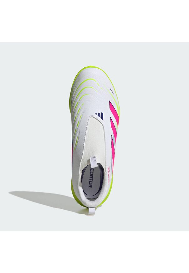 Adidas - Buty Predator League Laceless TF Kids. Kolor: żółty, biały, wielokolorowy, różowy. Materiał: materiał