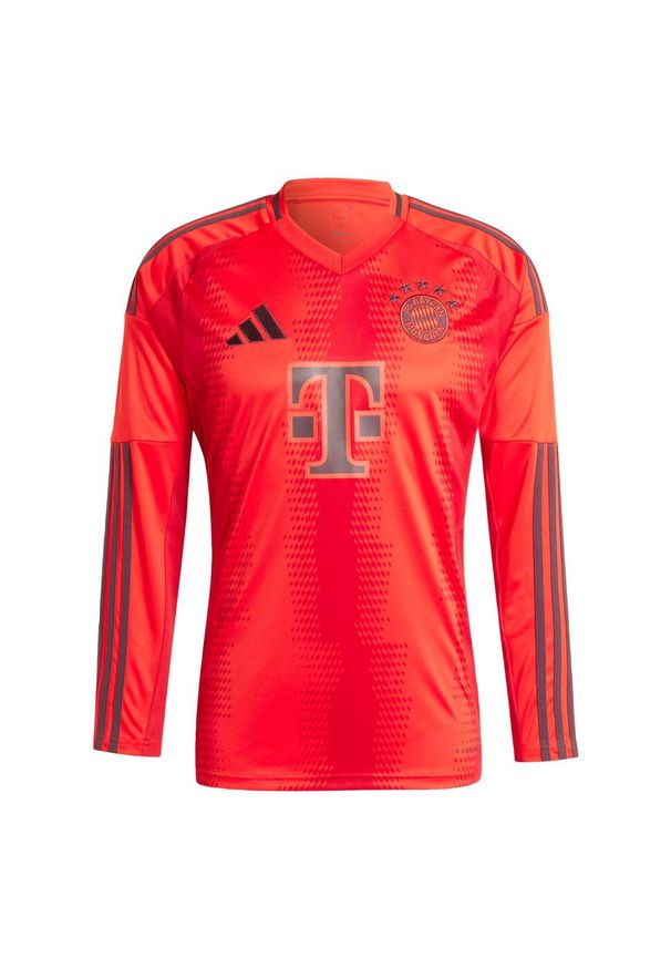 Adidas - Koszulka FC Bayern 24/25 Long Sleeve Home. Kolor: czerwony. Materiał: materiał. Długość rękawa: długi rękaw. Sport: piłka nożna
