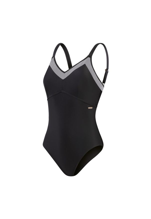 Speedo - Jednoczęściowy Kostium Kąpielowy Dla Pań I Panów Z Siateczki. Kolor: czarny