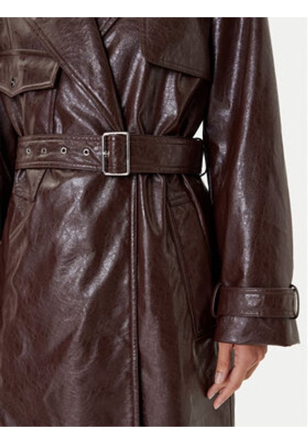 Hugo - HUGO Płaszcz przejściowy Malitte-1 50542286 Brązowy Relaxed Fit. Kolor: brązowy. Materiał: syntetyk