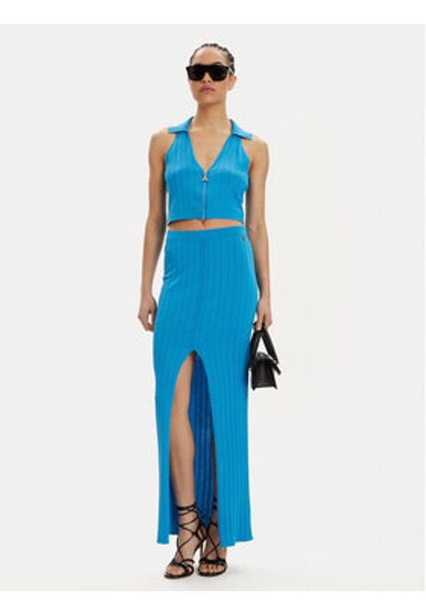 Patrizia Pepe Spódnica maxi 2G0969/K182-CA04 Niebieski Slim Fit. Kolor: niebieski. Materiał: wiskoza