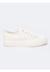 Big-Star - Trampki damskie białe NN274853 101. Okazja: na spacer. Kolor: biały. Materiał: jeans. Sezon: lato. Styl: klasyczny, retro #1