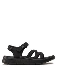 skechers - Skechers Sandały Go Walk Flex Sandal-Sunshine 141450/BBK Czarny. Kolor: czarny. Materiał: materiał #1