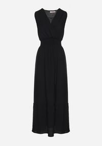 Born2be - Czarna Sukienka o Rozkloszowanym Kroju Bez Rękawów z Kopertowym Dekoltem Filoria. Typ kołnierza: dekolt kopertowy. Kolor: czarny. Długość rękawa: bez rękawów. Typ sukienki: kopertowe. Styl: elegancki #4