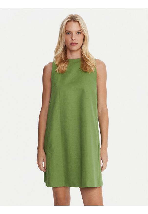 Weekend Max Mara Sukienka codzienna Racer 2515221102 Zielony Regular Fit. Okazja: na co dzień. Kolor: zielony. Materiał: bawełna. Typ sukienki: proste. Styl: casual