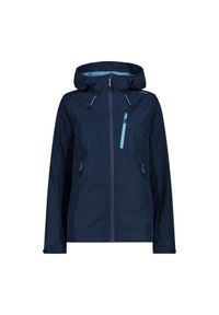 Kurtka przeciwdeszczowa damska z kapturem CMP. Typ kołnierza: kaptur. Kolor: niebieski. Sport: turystyka piesza #1