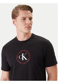 Calvin Klein Jeans T-Shirt Word Circle Graphic LV14RE816G Czarny Regular Fit. Kolor: czarny. Materiał: bawełna #2