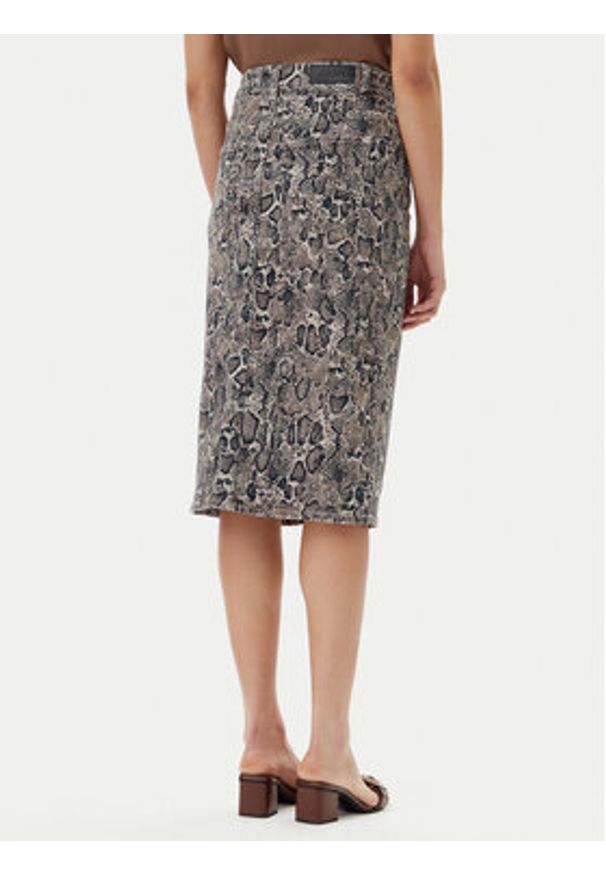 JOOP! Spódnica jeansowa 30044957 Brązowy Slim Fit. Kolor: brązowy. Materiał: bawełna