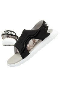 Adidas - Sandały adidas Comfort Jr FY8856 czarne. Zapięcie: rzepy. Kolor: czarny. Materiał: materiał, syntetyk, guma