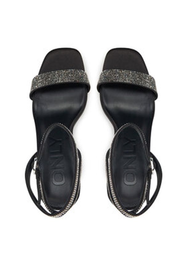 ONLY Shoes Sandały 15340872 Czarny. Kolor: czarny. Materiał: skóra
