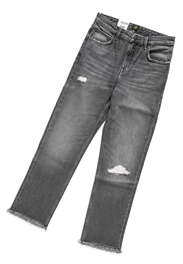Lee - SPODNIE LEE DAMSKIE BOYFRIEND GREY TRASHED L547FFIH 112112725