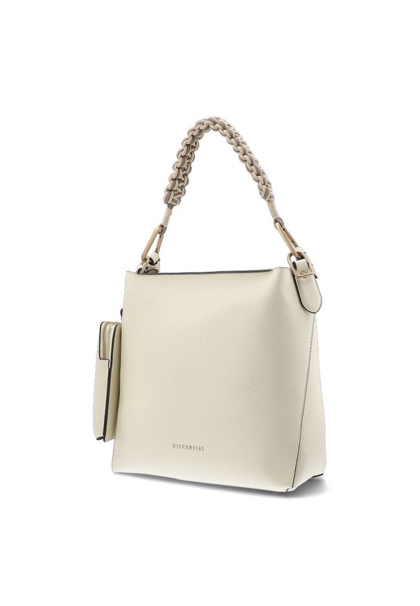 Beżowa Elegancka Damska Torebka Hispanitas. Kolor: beżowy. Styl: elegancki