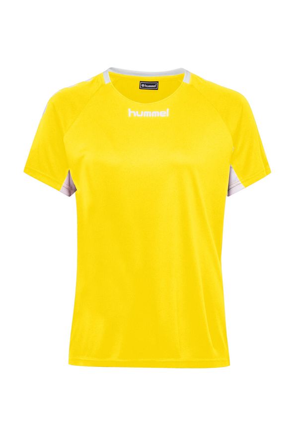 Koszulka sportowa z krótkim rękawem damska Hummel Core Team Jersey Woman S/S. Kolor: żółty. Materiał: jersey. Długość rękawa: krótki rękaw. Długość: krótkie