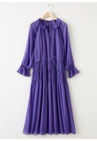 Długa sukienka bonprix fioletowy. Kolor: fioletowy. Długość: maxi #5