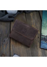 Zestaw skórzany portfel i etui na klucze PAOLO PERUZZI ZUP-64-BR brązowy. Kolor: brązowy. Materiał: skóra #1