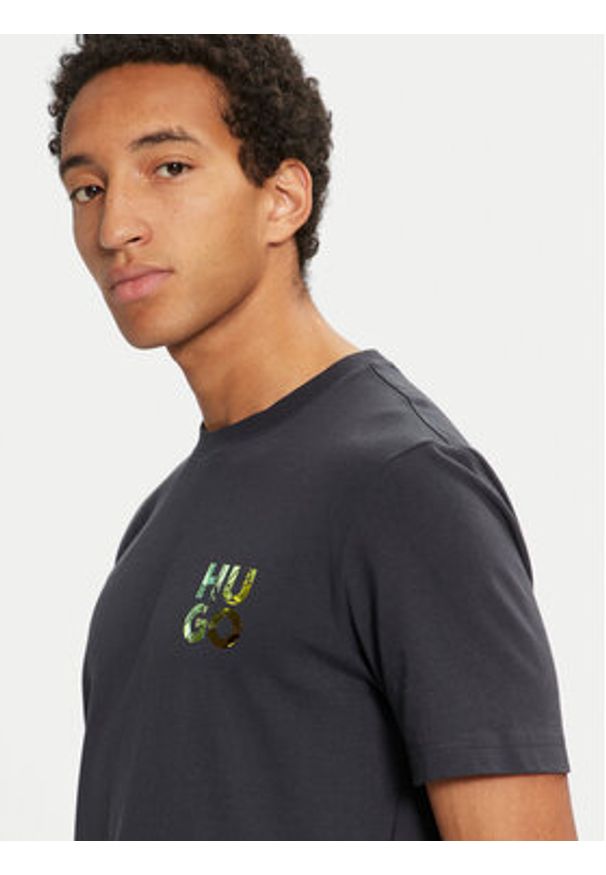 Hugo T-Shirt Diridumti 50522134 Granatowy Regular Fit. Kolor: niebieski. Materiał: bawełna