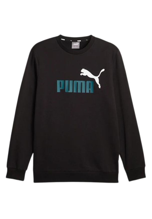 Bluza sportowa męska Puma ESS+ 2 Col Big Logo Crew FL. Kolor: czarny