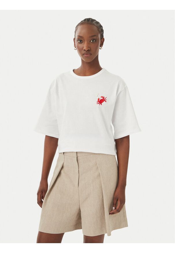 Vero Moda T-Shirt Tammie 10352701 Biały Regular Fit. Kolor: biały. Materiał: bawełna