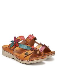 Laura Vita Klapki Dorry 19 Pomarańczowy. Kolor: pomarańczowy. Materiał: skóra #5