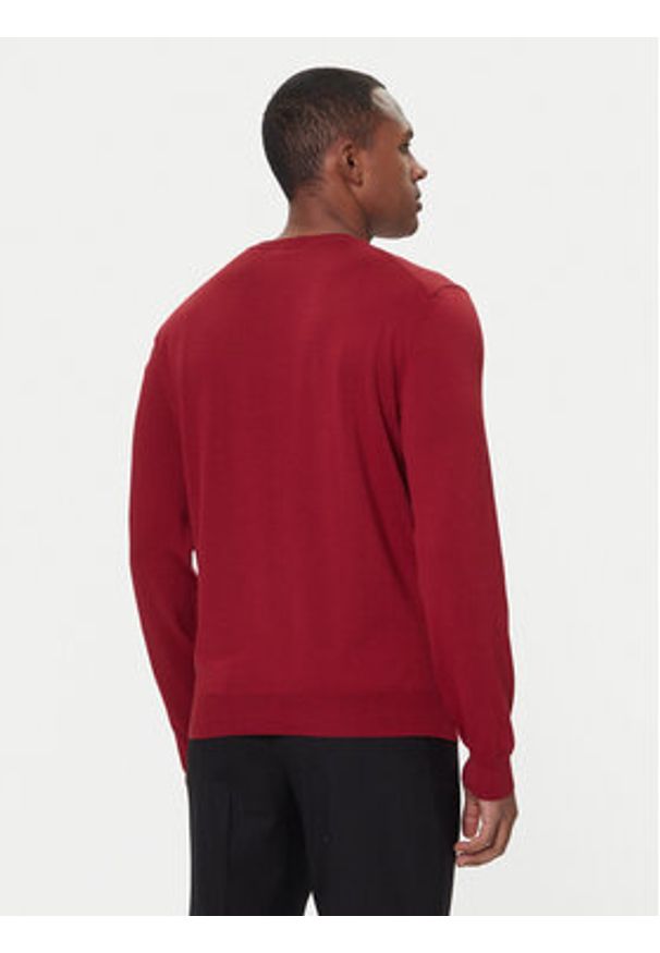 BOSS Sweter Botto-L 50476364 Czerwony Regular Fit. Kolor: czerwony. Materiał: wełna