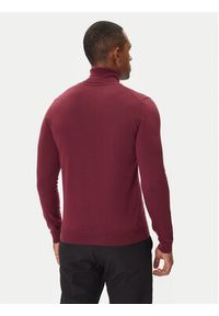 Hugo - HUGO Golf San Thomas-M 50474174 Bordowy Regular Fit. Typ kołnierza: golf. Kolor: czerwony. Materiał: wełna #5