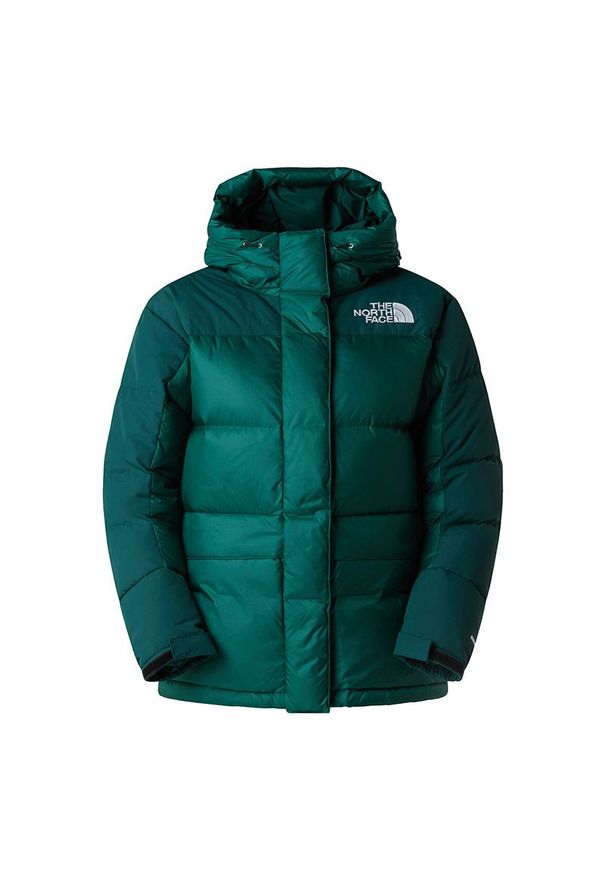 Kurtka damska The North Face Himalayan 0A4R2WGM01 - zielona. Okazja: na spacer. Kolor: zielony. Materiał: poliester, materiał, puch, nylon. Sezon: zima. Styl: elegancki, retro. Sport: turystyka piesza