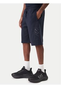 EA7 Emporio Armani Szorty sportowe 7M001491 AF17787 UB102 Granatowy Regular Fit. Kolor: niebieski. Materiał: bawełna. Styl: sportowy #1