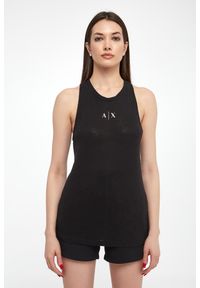 Armani Exchange - Top damski z lnem ARMANI EXCHANGE. Materiał: len