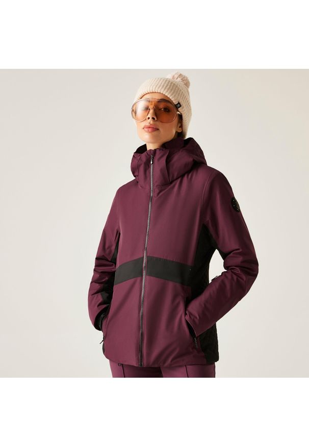 DARE 2B - Kurtka narciarska damska z membraną Issy Dare 2b. Kolor: fioletowy. Materiał: tkanina. Wzór: aplikacja. Sezon: zima. Sport: narciarstwo