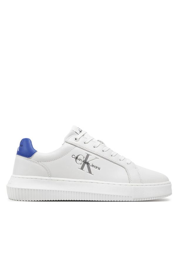 Calvin Klein Jeans Sneakersy Chunky Cupsole Mono Lth YM0YM00681 Biały. Kolor: biały. Materiał: skóra