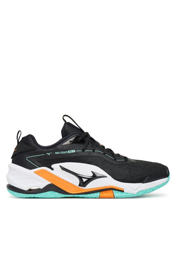 Mizuno Buty halowe Wave Stealth Neo 2 X1GA2400 Czarny. Kolor: czarny. Materiał: skóra. Model: Mizuno Wave