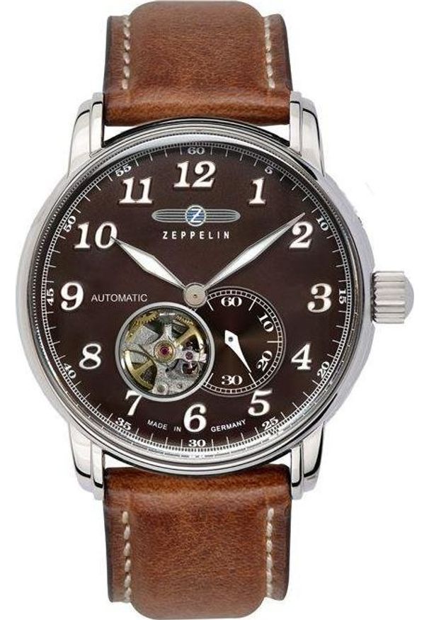 Zegarek Zeppelin męski LZ127 7666-4 Automatik brązowy. Kolor: brązowy