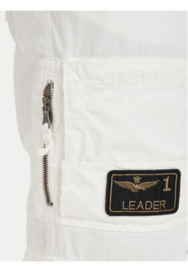 Aeronautica Militare Szorty materiałowe 261BE0041UCT01122 Biały Regular Fit. Kolor: biały. Materiał: bawełna