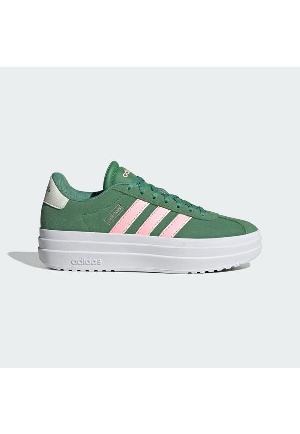 Adidas - Buty VL Court Bold. Kolor: zielony, biały, różowy, wielokolorowy. Obcas: na platformie
