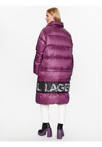 Karl Lagerfeld - KARL LAGERFELD Kurtka puchowa Check 236W1506 Różowy Regular Fit. Typ kołnierza: dekolt w karo. Kolor: różowy. Materiał: syntetyk #5