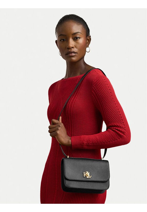 Lauren Ralph Lauren - LAUREN RALPH LAUREN Torebka 431974272002 Czarny. Kolor: czarny. Materiał: skórzane