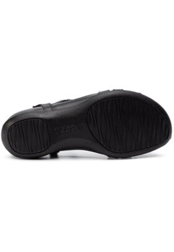 ecco - ECCO Sandały Flash 24087353859 Czarny. Kolor: czarny. Materiał: skóra