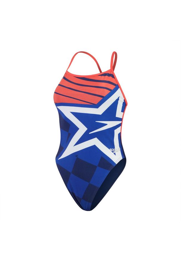 Strój kąpielowy jednoczęściowy damski Speedo Digital. Kolor: czerwony, niebieski, wielokolorowy