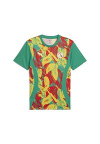 Puma - Męska koszulka przedmeczowa Senegal 2025 PUMA Sport Green Faster Yellow Red. Kolor: czerwony, zielony, wielokolorowy, żółty. Sport: piłka nożna