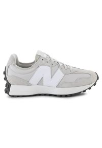 Buty New Balance U327EE beżowy. Okazja: na co dzień. Zapięcie: sznurówki. Kolor: beżowy. Materiał: skóra, guma, zamsz, tkanina