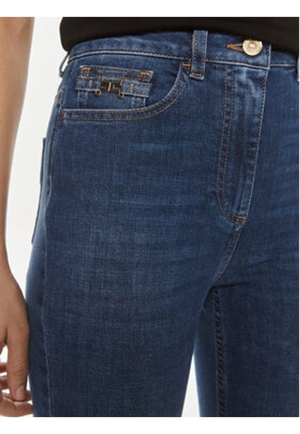 Elisabetta Franchi Jeansy PJ-57I-41E2-V340 Granatowy Regular Fit. Kolor: niebieski
