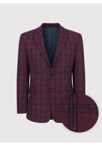 Pako Lorente - PAKO LORENTE – Bordowa marynarka casualowa. Okazja: na co dzień. Kolor: czerwony. Materiał: bawełna, len, wełna. Styl: casual