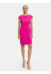 DKNY Sukienka koktajlowa DD5AC20B Różowy Slim Fit. Kolor: różowy. Materiał: syntetyk. Styl: wizytowy #4