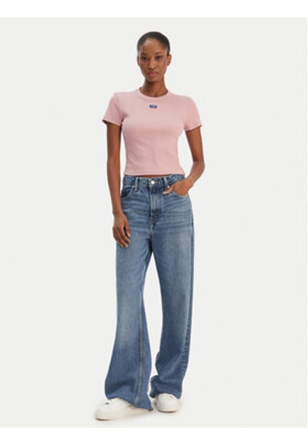 Hugo - HUGO T-Shirt Baby 50510749 Różowy Slim Fit. Kolor: różowy. Materiał: bawełna