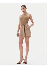 Guess Szorty materiałowe W5GD1R WG4C2 Beżowy Relaxed Fit. Kolor: beżowy. Materiał: lyocell #5