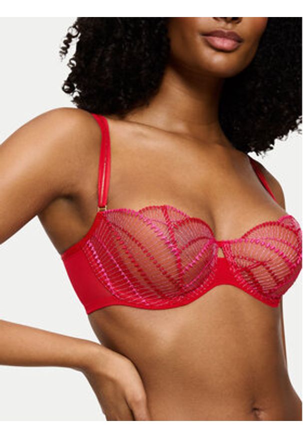 Triumph Biustonosz balkonetka Palina Sea Full Of Stars 10222536 Czerwony. Kolor: czerwony. Materiał: syntetyk